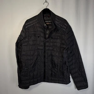 Hawke & Co Puffer Down Jacket Men L Black Performance Duck Down Packable Warm - Picture 1 of 5