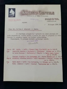 Carta Intestata Padova Angelo Gentile Industria Liquore 1938 QX1958 - Picture 1 of 1