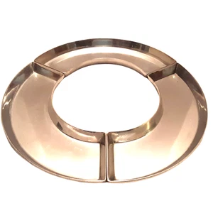 Zinn? 3 Stck. 15" Runde Runde Relish Schale Dekor Tablett Floral Herzstück - Bild 1 von 13