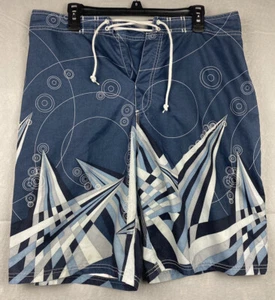 Vintage OP Ocen Pacifi  Boardshorts sz 36 Seven2 Mens Blue White  Swim Trunks - Picture 1 of 5
