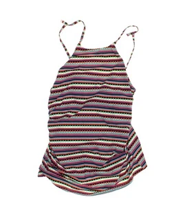 Top tankini da nuoto Anne Cole donna collo alto - multi navy - taglia XS - Foto 1 di 4