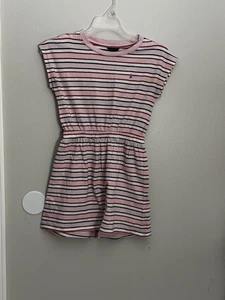 Tommy Hilfiger Girls Stripe Pink Dress Size M(8/10) - Picture 1 of 7