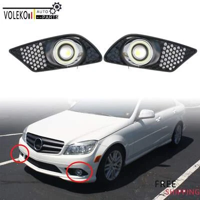 LED Bumper Fog Lights For Mercedes Benz C230 C300 C350 2008-2011 W204 2007-2013 — 第 1/4 张图片