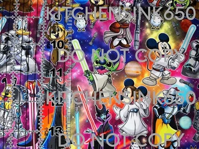 Custom Star Wars Mouse 100% Cotton  1/4 Yard 10”X 56" Ships Fast - Image 1 of 2