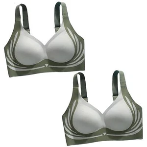 Women Super Gather Bra Wireless Push-Up Bra Powerful Pushup Seamless Bra M-4XL - Picture 1 of 20