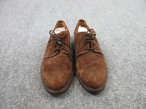 Giorgio Armani Shoes Suede Oxford Dress Mens Size 9 Brown Lace Up Italy - Picture 1 of 15