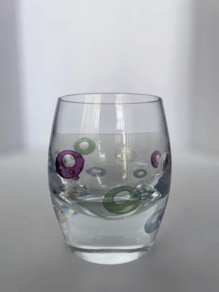 4 Vintage Block Crystal Old FashioneGlasses Cabaret Discontinued Weighted Bottom - Image 1 of 3