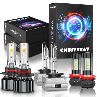 6x LED HID Headlight Bulbs Fog Light 6000K For BMW 550i GT xDrive 2010-2011 - Image 1 of 4