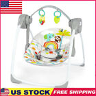 Unisex Baby Portable Baby Swing W/ Toys Compact 2-position Recline 6 Speed New