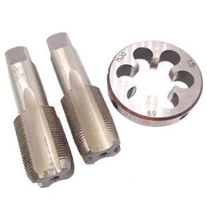 AU Stock HSS M30x1.5mm Taper & Plug Tap & M30x1.5mm Die Metric Thread Right Hand - Picture 1 of 7