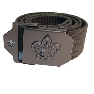 Boy Scotts Of America BSA Green Canvas Boys Waist Up To 39in Youth Belt - Picture 1 of 6