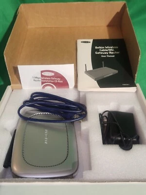 Netgear 54 Mbps Wireless Router WGR614 V4 Gray  w/ Pwr Supply - Image 1 of 4