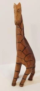 Hand Carved wooden Giraff 9" Tall - Picture 1 of 4