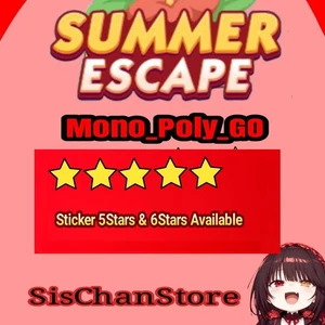 MONO_POLY GO STICKER 5 & 6 STARS⭐ SUMMER_ESCAPE ALBUM CHEAPEST&FAST DELIVERY - Picture 1 of 2