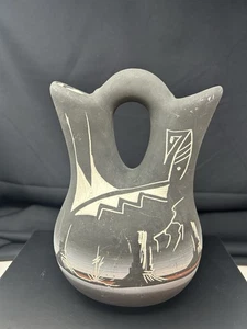 Vintage Navajo Indianer Keramik Vase signiert Todichiinii groß - Bild 1 von 9