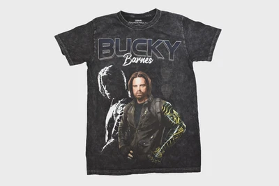 Marvel Thunderbolts Juniors Bucky Barnes Portrait Mineral Wash Shirt New Small - Image 1 of 4