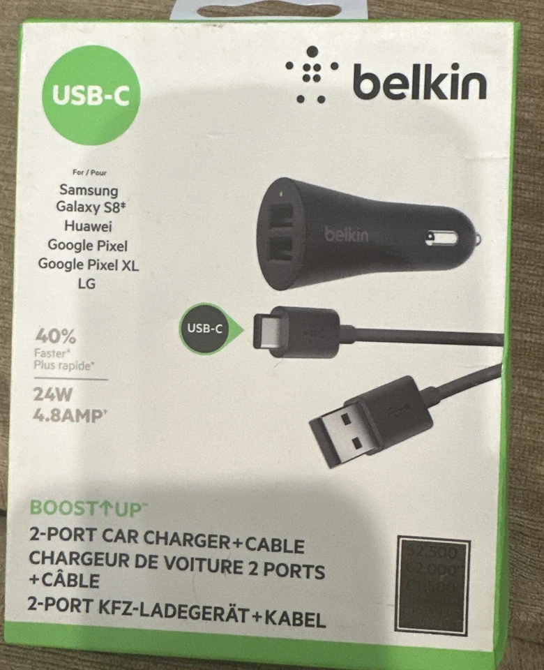 Cargador Coche Belkin USB C Cable Rápido Nexus 6 Foto 1 de 1
