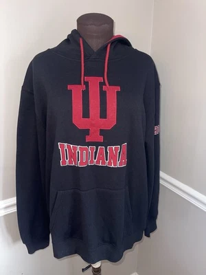 NUEVO CON ETIQUETAS Coliseo Indiana University Hoosiers Sudadera con Capucha Logo Grande XL Negra Foto 1 de 4