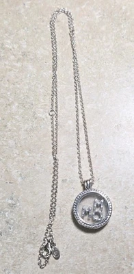 Pandora Plata Esterlina Flotante Medallón Collar Pequeño Mini Dijes MAMÁ Foto 1 de 4