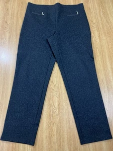 Retrelogy Women’s Textured Slim Dress Pants Black Gray Stretch Size L - Picture 1 of 7