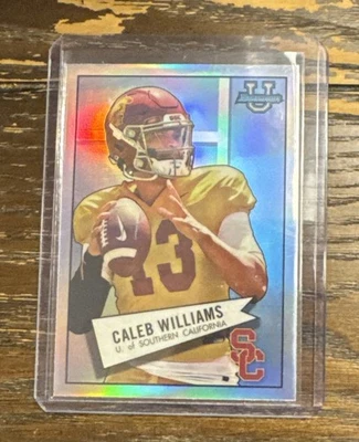 Caleb Williams 2022 Bowman University Chrome #52BF-4 Refractor - Image 1 of 2