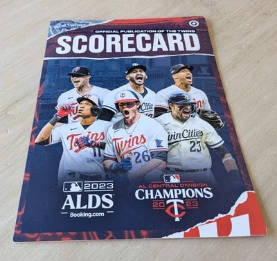 2023 Minnesota Twins ALDS Official Scorecard – AL Central Champs MLB Program - Image 1 of 3