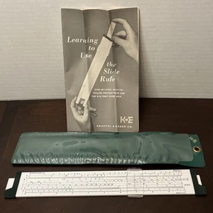 Vintage 1961 KEUFFEL & ESSER K-12 PREP Rechenschieber Plastikbeutel mit Anleitung - Bild 1 von 12