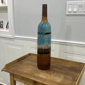 Schöne große Vase mit Tropfglasur 21 cm hoch - Bild 1 von 19