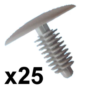 25x clips de ajuste gris del panel del automóvil - orificio de 6-7 mm - cabeza de 24 mm - Imagen 1 de 1