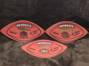 Dallas Cowboys SUPER BOWL WILSON LEATHER FOOTBALL DISPLAY Lot XXX XXXVII XXXVIII - Picture 1 of 10