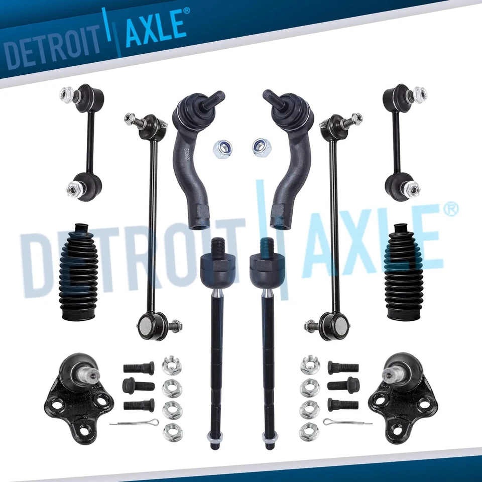 12pc Inner Outer Tierods Ball Joints Sway Bars for 2001-2004 2005 Toyota Rav4 - Image 1 of 4