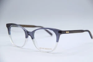 NEW BOUCHERON BC0010O 006 BLUE CLEAR BLACK GOLD AUTHENTIC EYEGLASSES 50-18 - Picture 1 of 5