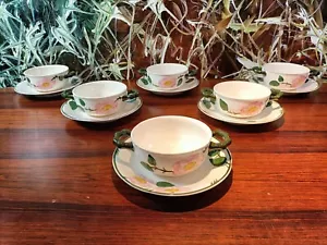 VILLEROY & BOCH Germany WILD ROSE - 6 Suppentassen mit Untertassen - Bild 1 von 5