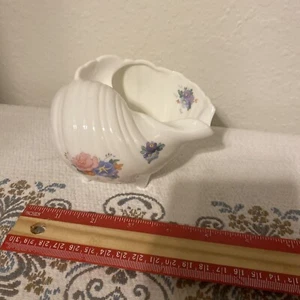 VINTAGE POOL KERAMIK MUSCHELSCHALE mit BLUMENDEKORATION Beckenboden Design - Bild 1 von 4