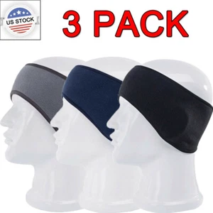 3PACK Ear Warmer Headband Fleece Ear Muffs Winter Warm Running Sports Headwrap - Picture 1 of 10