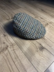 Gorra Plana Hombre Barbour Tweed Vintage 3 Crestas Inglaterra Talla 7 3/8 60cm - Imagen 1 de 3