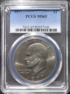 Ike Eisenhower 1977 $1 dólar graduación profesional MS65 - Imagen 1 de 2