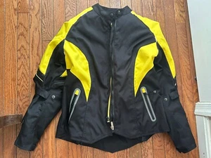 Joe Rocket Womens S Yellow/Black Motorcycle Jacket Zip out Liner Pads. - Picture 1 of 8