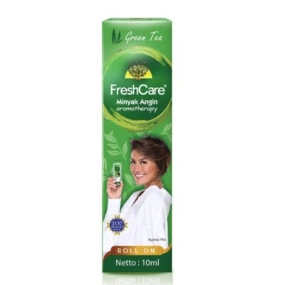 4PCS FRESHCARE Minyak Angin GREEN TEA Herbal Aromatherapy Roll On Medicated Oil - Image 1 of 2