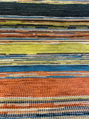 Bazaar Mosaic Stripe Swavelle Upholstery Chenille Fabric By The Yard  - Image 1 of 4