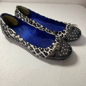 Style & Co Peekaboo Schwarz Animal Print Reißverschluss Design Flats 6,5 - Bild 1 von 7