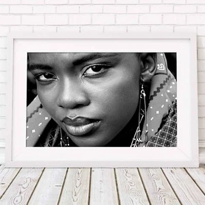 AFRICAN WOMAN - Tribal Poster Picture Print - Sizes A5 to A0 **FREE DELIVERY** - Picture 1 of 14