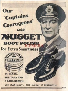 Original WW2 Advert for NUGGET Boot & Shoe Polish #6 : Small Wartime Print - Picture 1 of 1