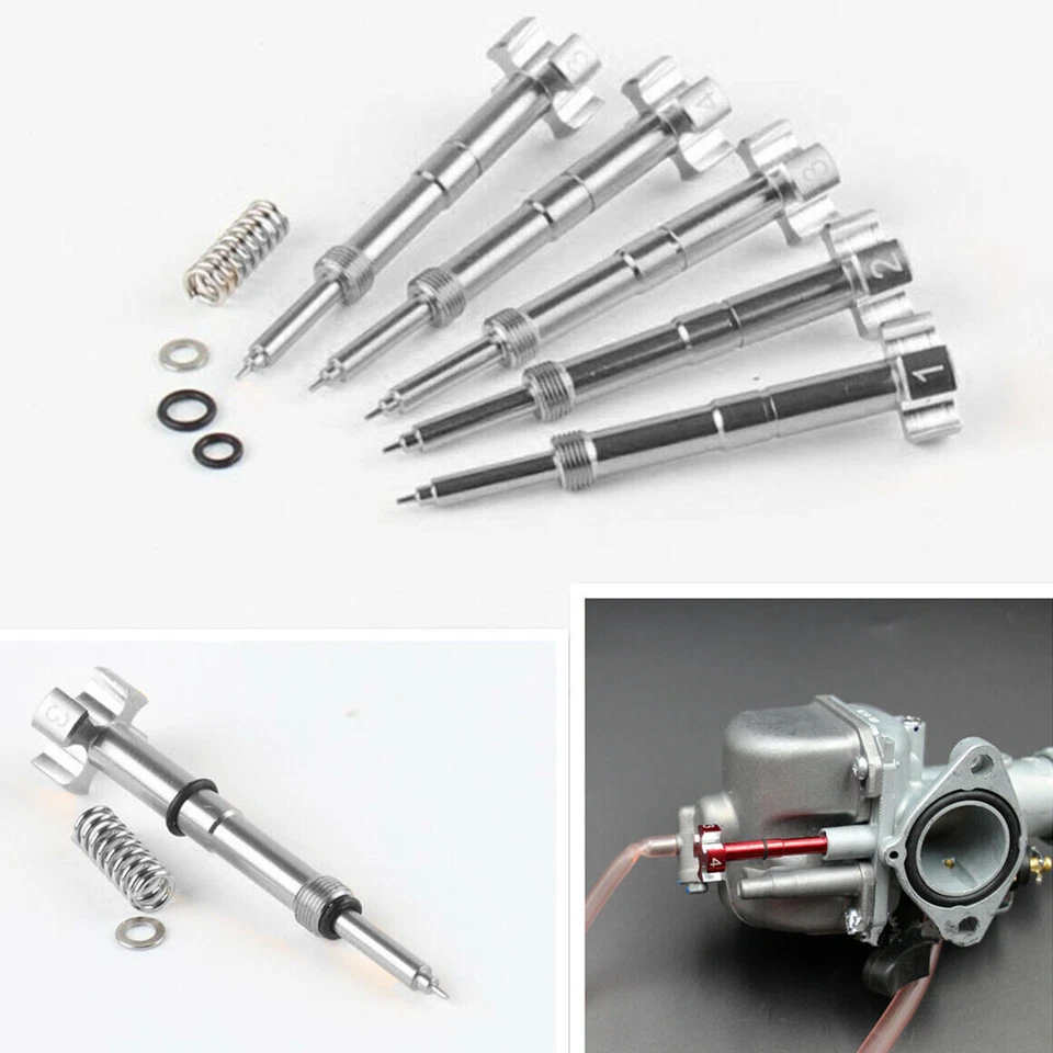 Easy Adjust Motorcycle Atv Air Carburetor Carb Adjustment Screw w/ spring+O-ring — 第 1/4 张图片
