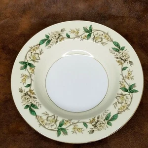 Noritake China 8 1/8" Rimmed Soup Bowl White Rose 5020 1940s Japan - Picture 1 of 5