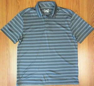 UNDER ARMOUR HEATGEAR POLY/SPANDEX GOLF SHIRT GRAY/BLACK Sz LARGE, L - Picture 1 of 5