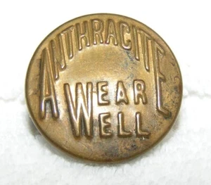 Vintage Anthracite Wear Well Brand Overall Wobble Shank Button - Picture 1 of 2