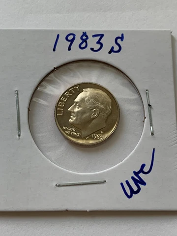 1983 S GEM PROOF ROOSEVELT DIME 10 CENT From 1983 Proof Set Cover