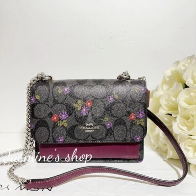 Bandolera Coach Mini Klare nueva con etiquetas en firma con estampado floral country CM244 Foto 1 de 4