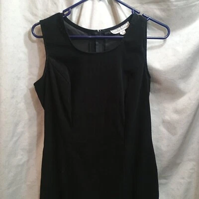 Maxi Vestido Y2k Terciopelo Talla 8 Negro Sin Mangas Frontal Abertura Cuello Redondo Gótico Grunge Foto 1 de 4